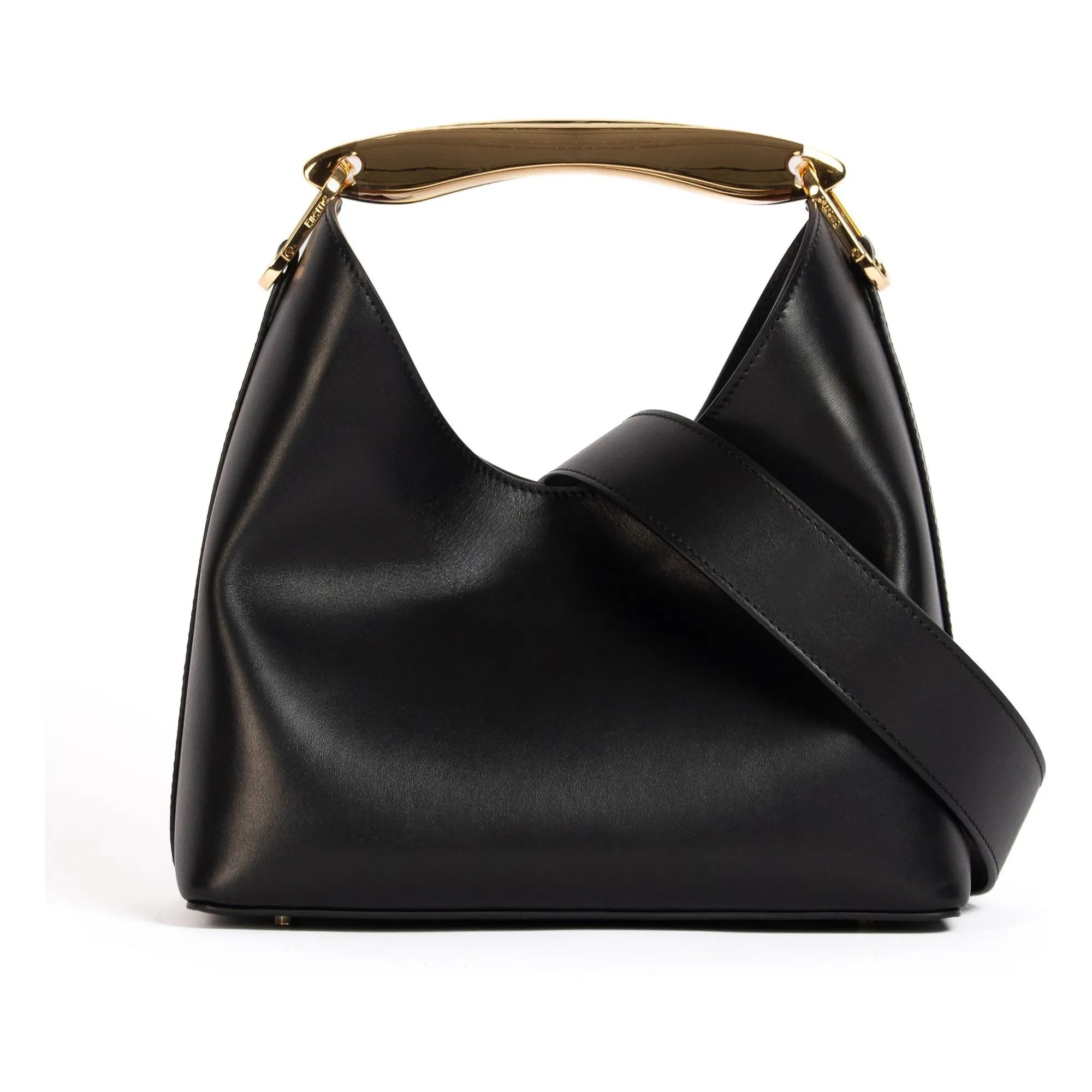 Elleme - Bolso bandolera de piel Boomerang | Negro