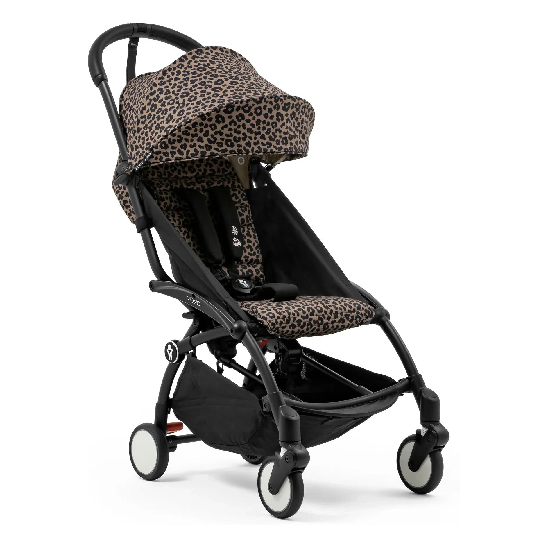 Stokke® - YOYO³ 6+ Bebek Arabası Siyah çerçeve | Leopar