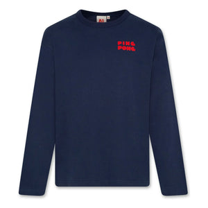 AO76 - Camiseta de algodón orgánico Ben Ping Pong | Azul marino