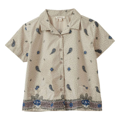 Caramel - Camisa Bambú Paisley | Crudo