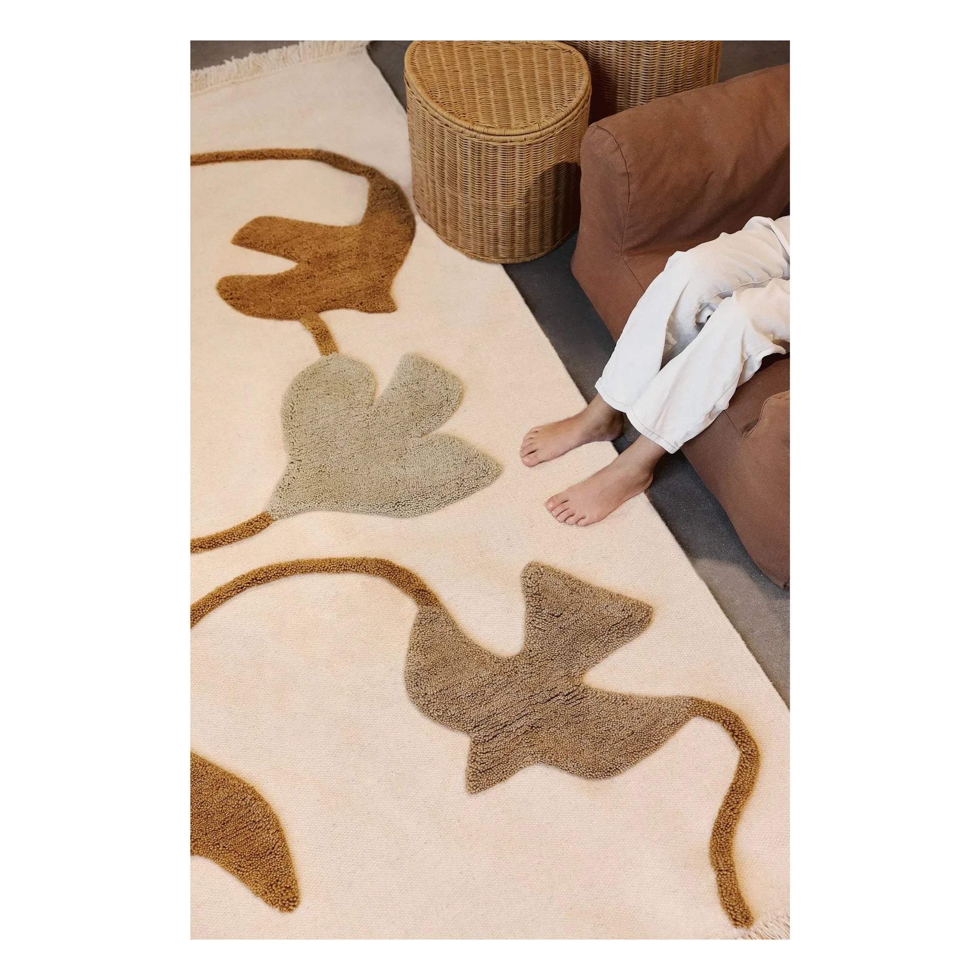 Ferm Living Kids - Alfombra Swif Bird | Beige