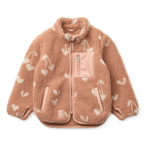 Liewood - Chaqueta Nolan Sherpa con fibras recicladas Corazones | Rosa