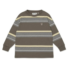 Main Story - Camiseta de algodón orgánico a rayas | Marrón