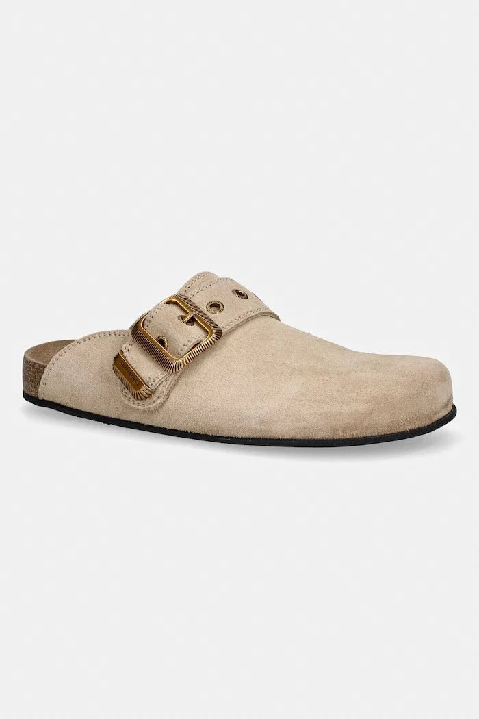 AllSaints Zuecos de cuero abiertos por el talón Staffa para mujer