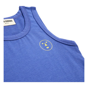 Bobo Choses - Camiseta sin mangas modal y algodón orgánico Have Fun Face | Azul real