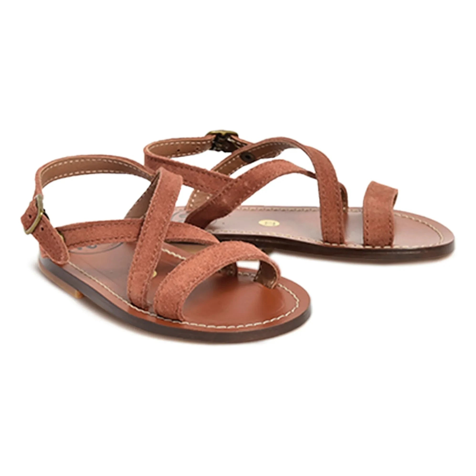 Pèpè - Sandalias con tiras cruzadas | Marrón