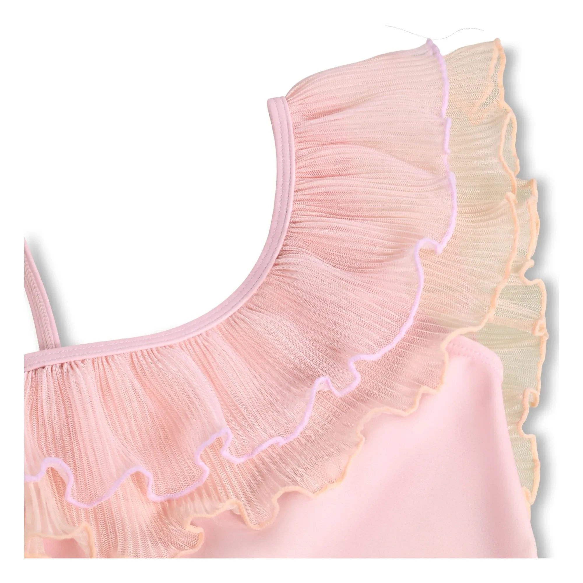 Molo - Nilla Traje de Baño Asimétrico con Volantes de Fibras Recicladas | Rosa Claro