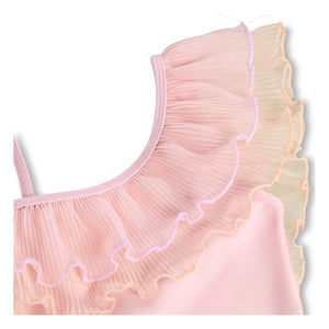 Molo - Nilla Traje de Baño Asimétrico con Volantes de Fibras Recicladas | Rosa Claro