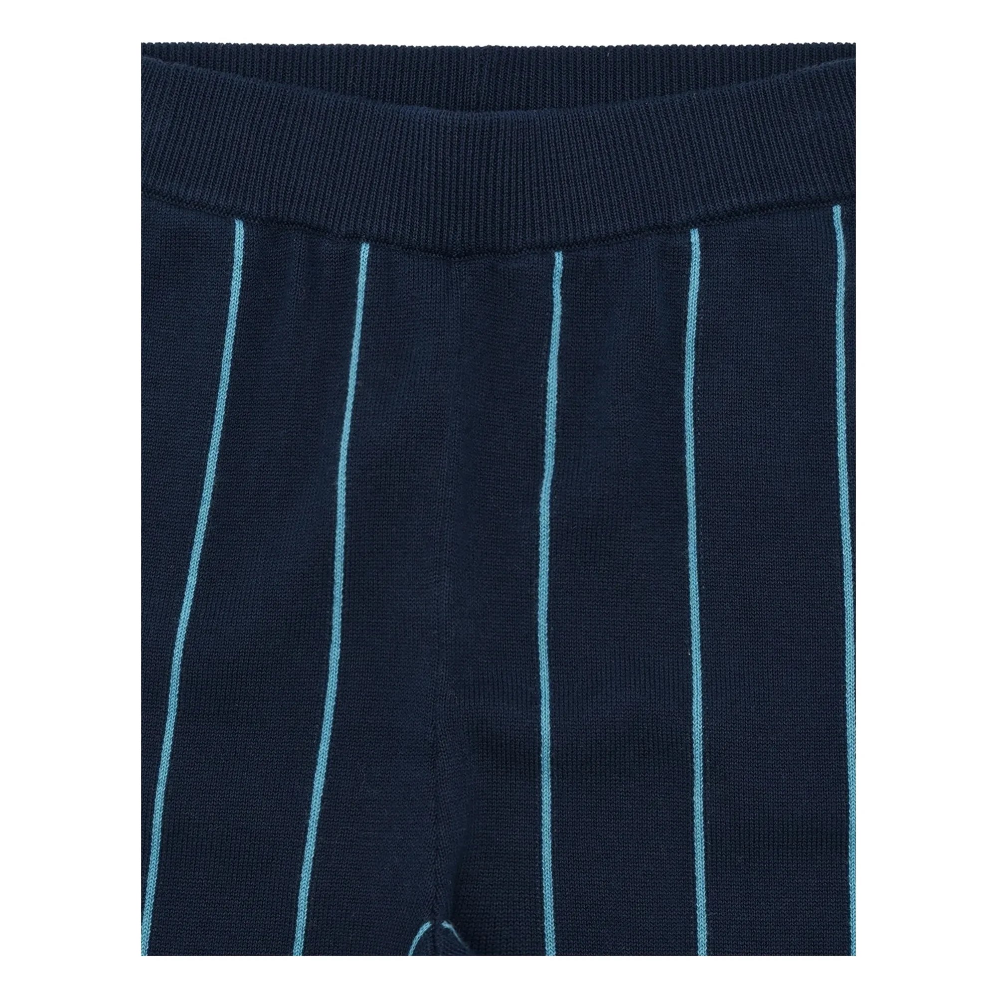 FUB - Pantalones Rayas Punto Extra Fino Algodón Orgánico | Azul Marino