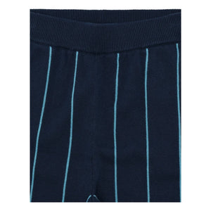 FUB - Pantalones Rayas Punto Extra Fino Algodón Orgánico | Azul Marino