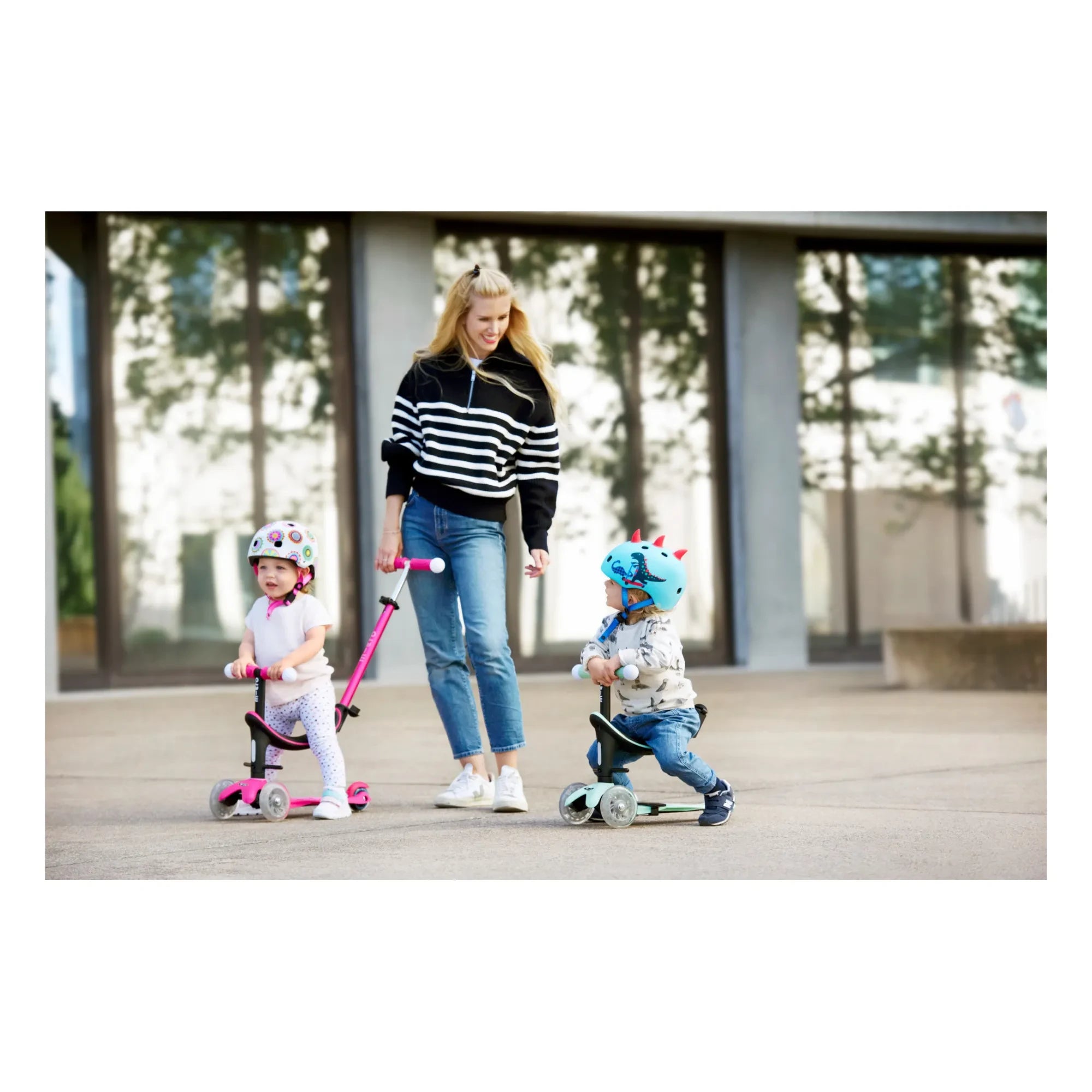 Patinete LED 3 en 1 Micro - Mini | Rojo Frambuesa