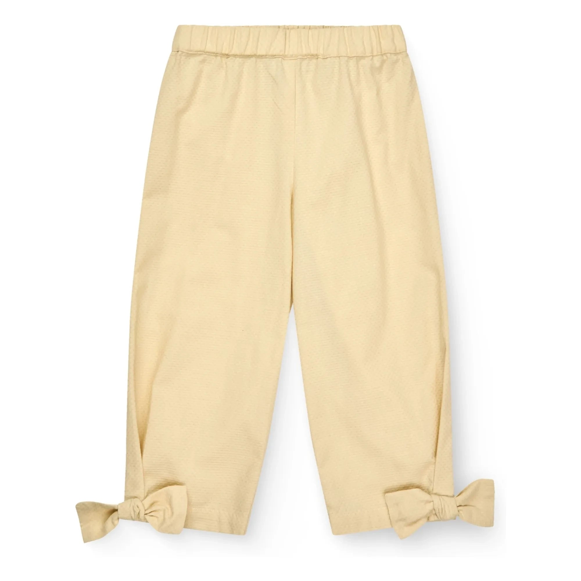 Copenhagen Colors - Pantalones anudados de algodón orgánico | Amarillo pálido