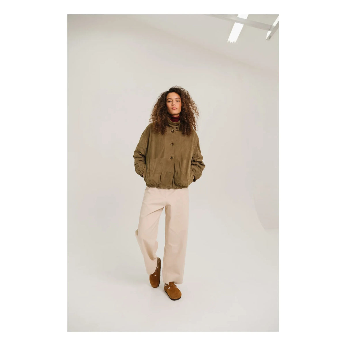 Sacrécoeur - Lise Chaqueta de cuero | Caqui