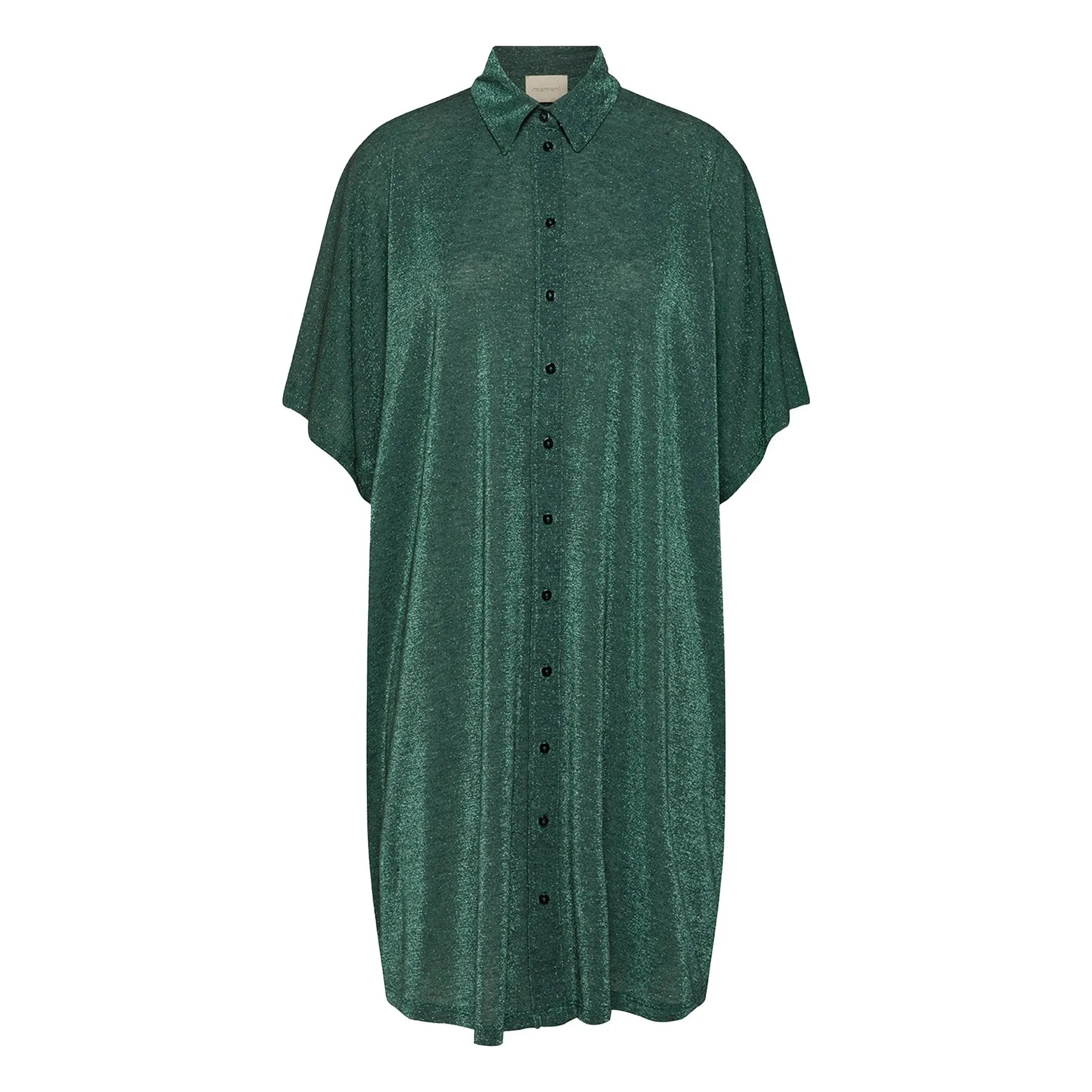 Momoni - Vestido Metálico Asado | Verde