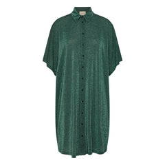 Momoni - Vestido Metálico Asado | Verde