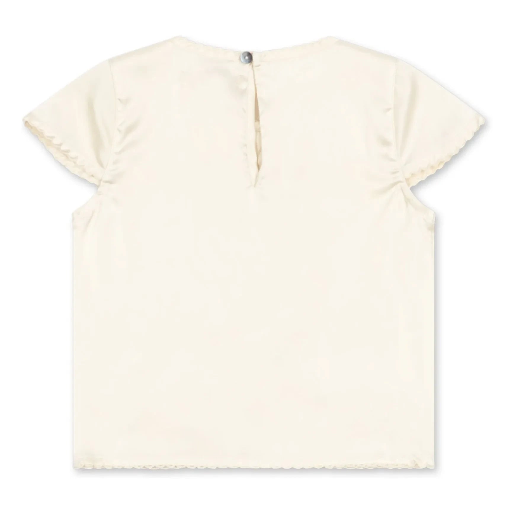 Konges Sløjd - Blusa con lazos bordada brillante | Crudo