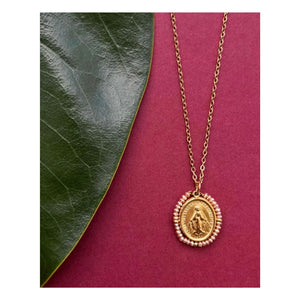 Collar brillante Palas - Santa María | Melocotón