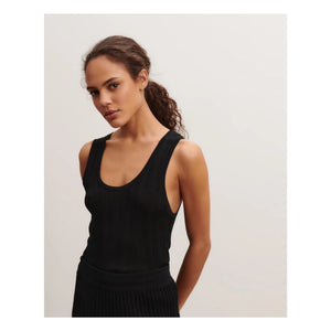 Bompard - Camiseta de tirantes acanalada | Negro