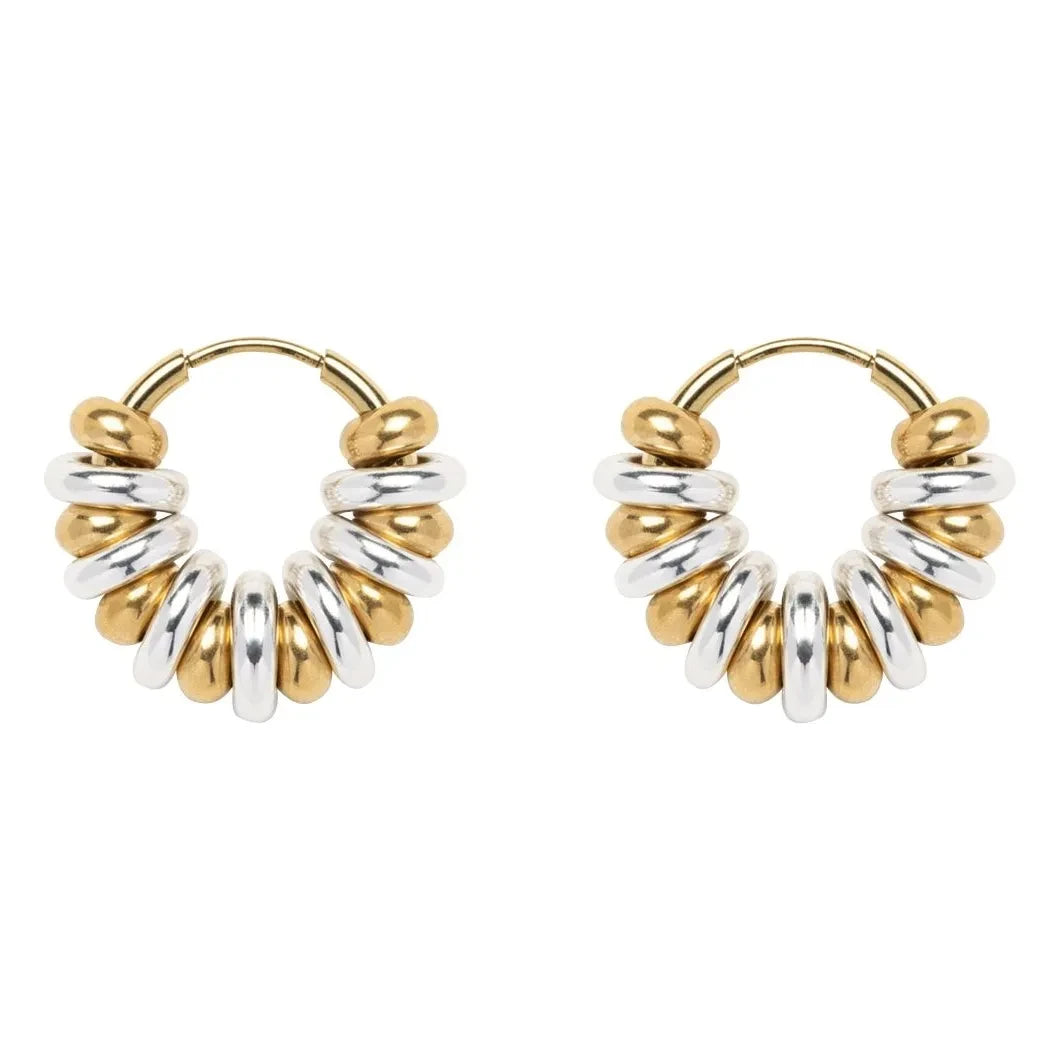 Sigal - Pendientes Cubo Venus | Oro/Plata