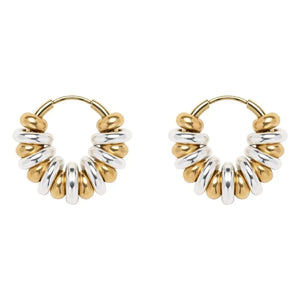 Sigal - Pendientes Cubo Venus | Oro/Plata