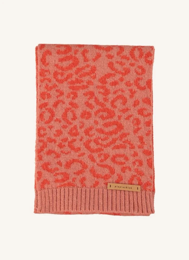 Piupiuchick - Leopar Yün Atkı | Pembe