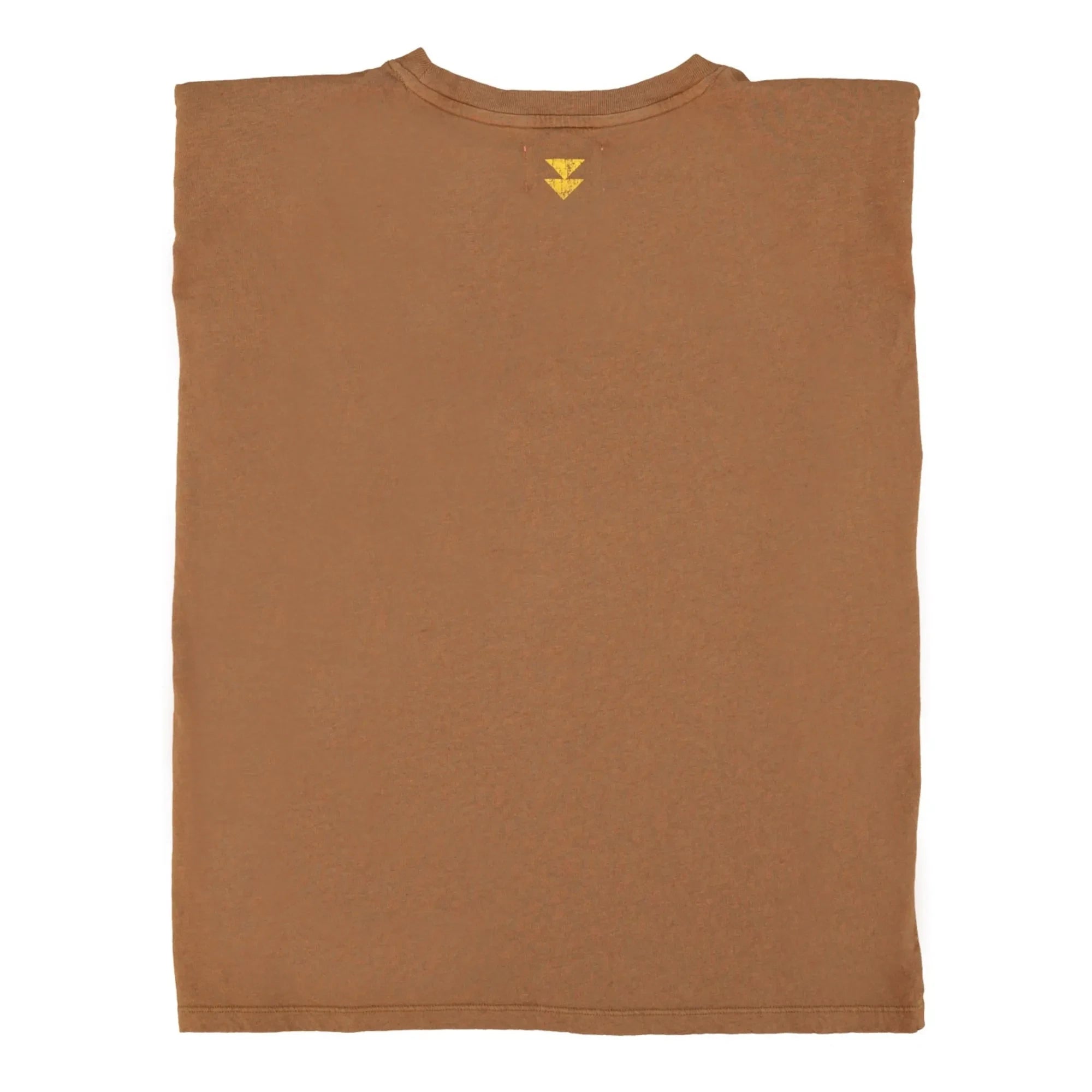 Sisters Department - Camiseta de lino y algodón con hombreras Alicia Omuz | Marrón