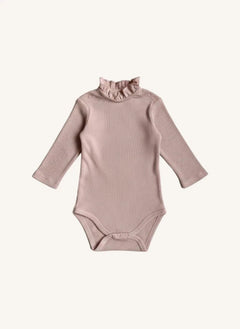 Studio Bohème - Body con Cuello Volante de Algodón Orgánico Romy | Rosewood