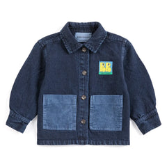 Bobo Choses - Bebek Denim Geri Dönüştürülmüş Pamuk Gömlek | Koyu Mavi