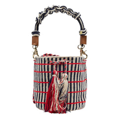 Guanábana - Bolso cruzado Macramé Mediano | Azul marino