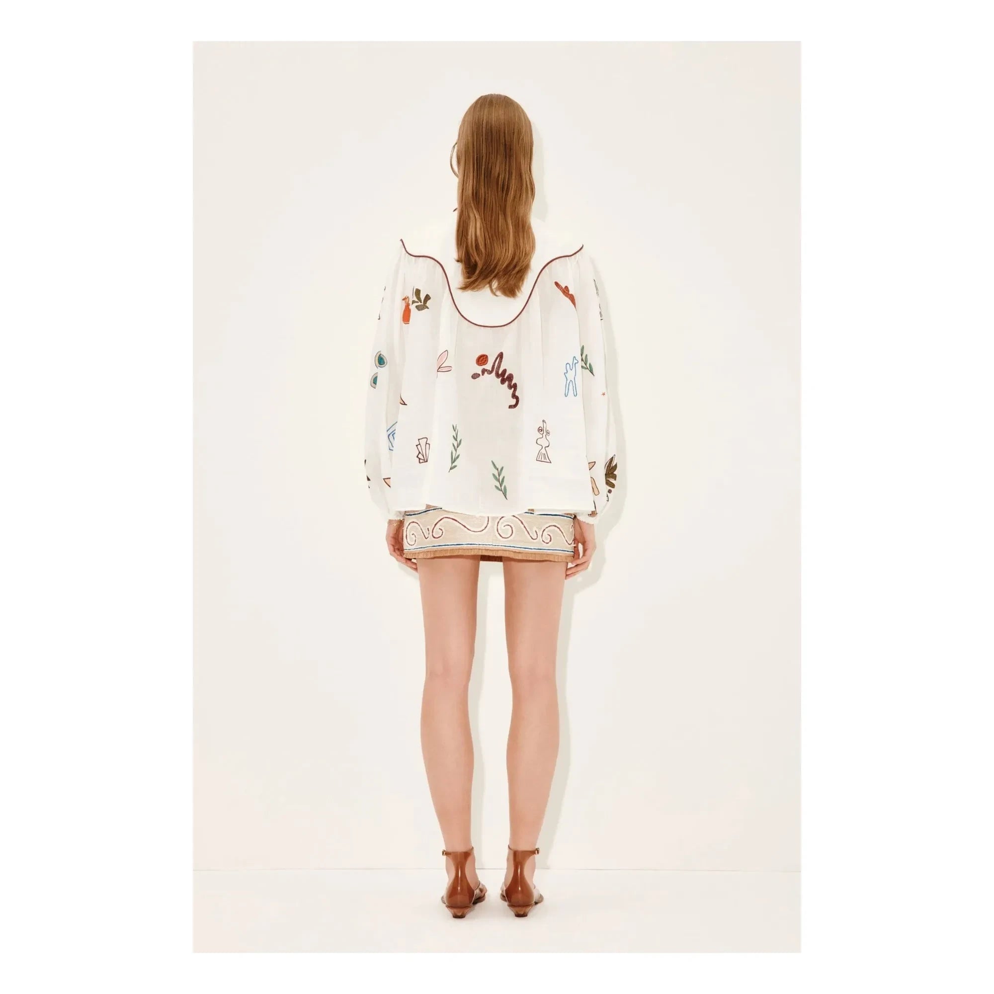Alémais - Blusa bordada Mina | Blanco
