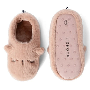 Liewood - Pantuflas de gato Aviaja hechas con fibras recicladas | Rosa