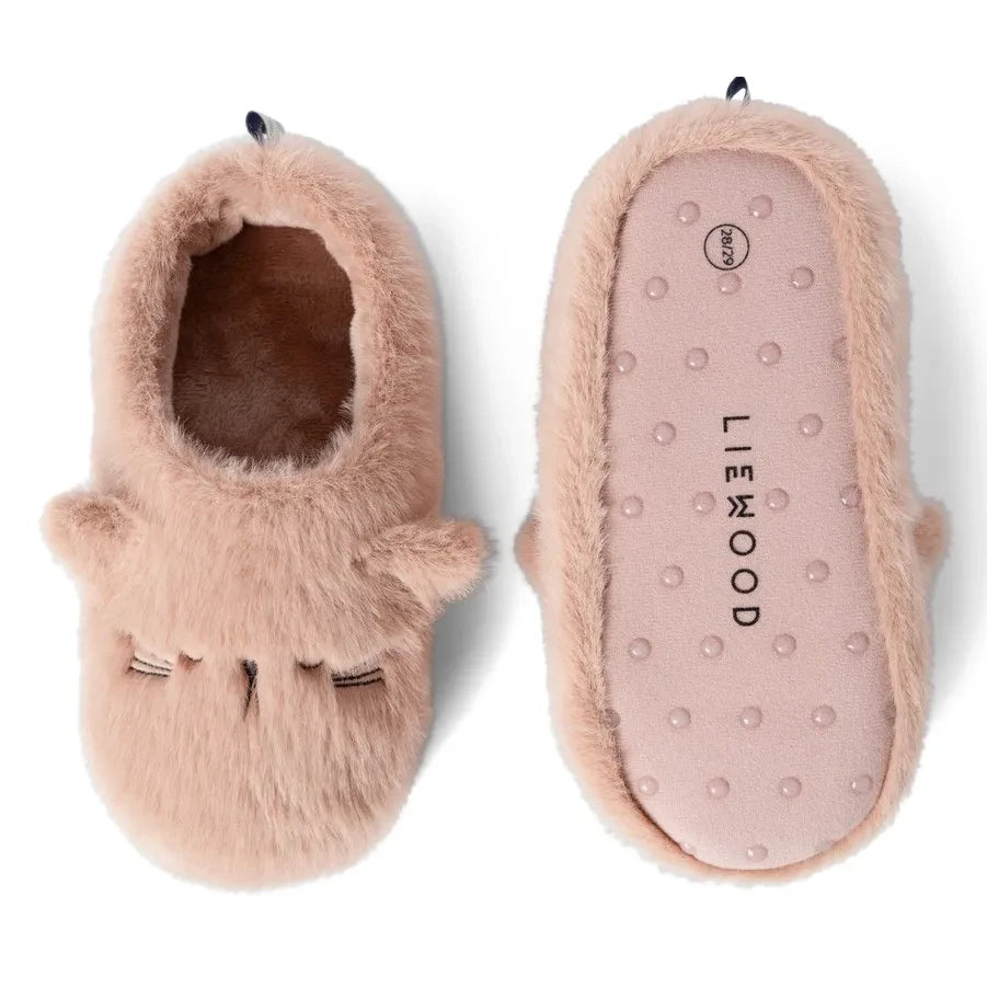 Liewood - Pantuflas de gato Aviaja hechas con fibras recicladas | Rosa