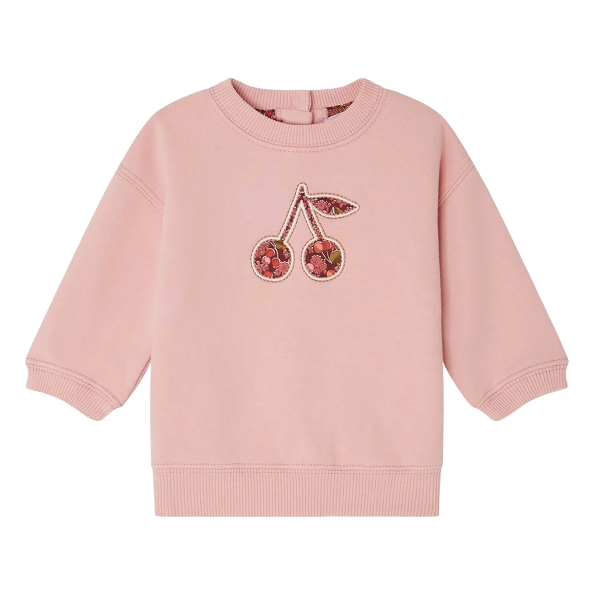 Bonpoint - Sudadera polar de algodón orgánico Dahlia | Rosa caramelo