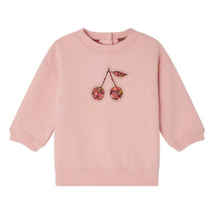 Bonpoint - Sudadera polar de algodón orgánico Dahlia | Rosa caramelo