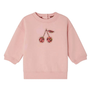 Bonpoint - Sudadera polar de algodón orgánico Dahlia | Rosa caramelo