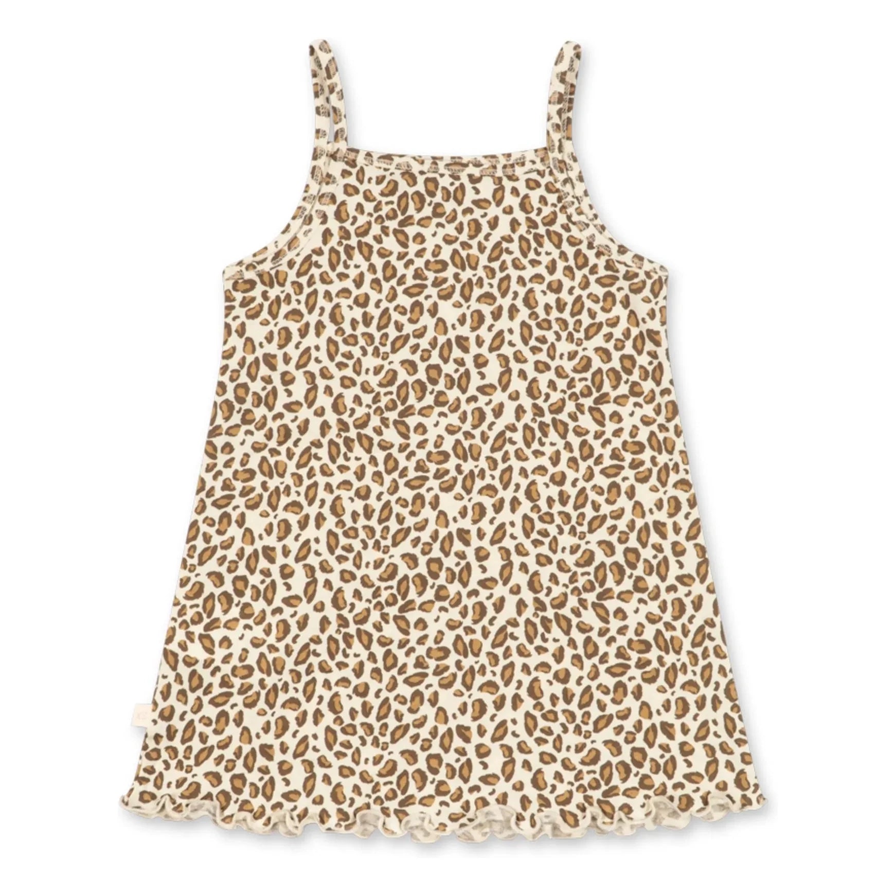 Konges Sløjd - Vestido Famo Leopard de algodón orgánico | Beige