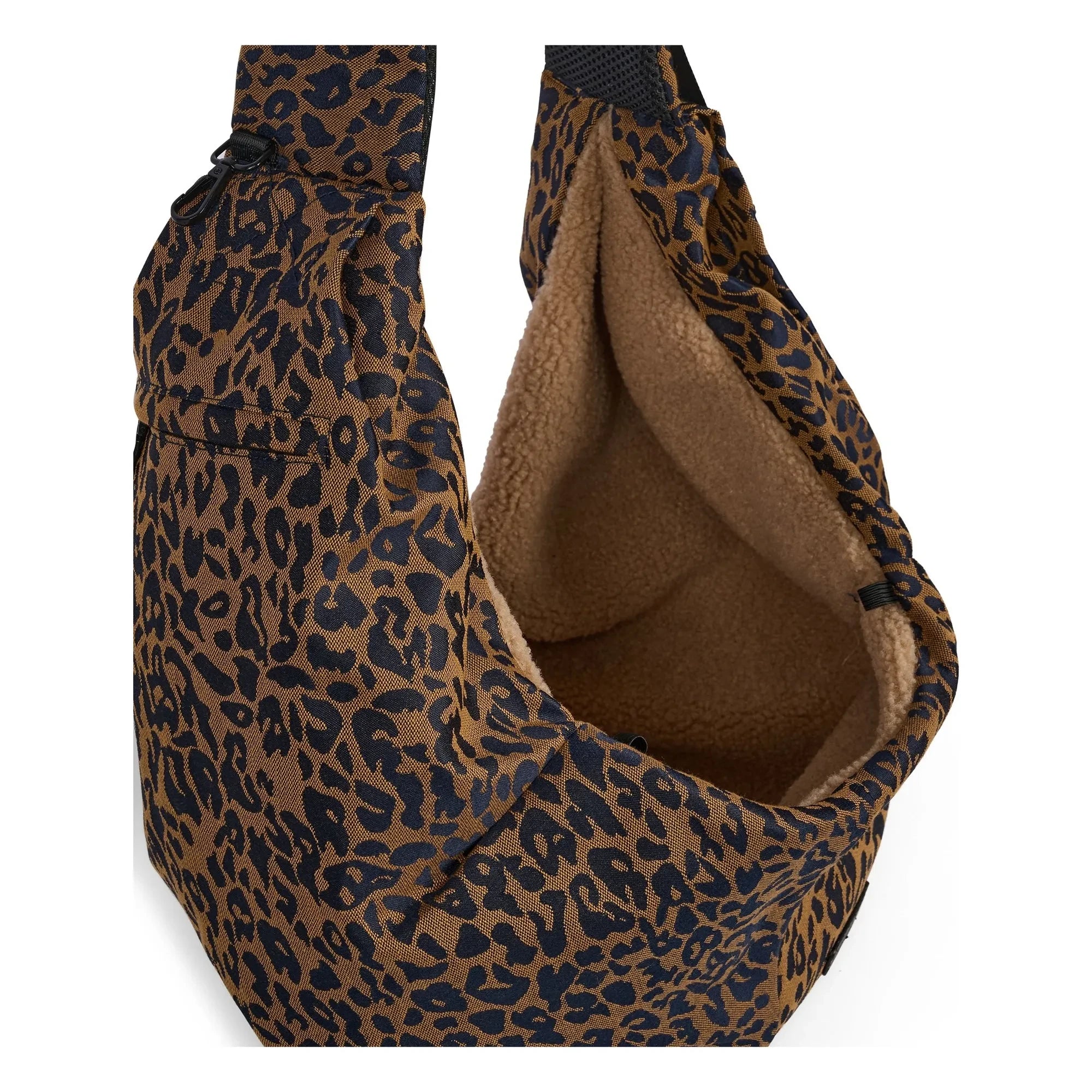 Caramel & Cie - Bolso bandolera Promenade con estampado de perro leopardo | Marrón
