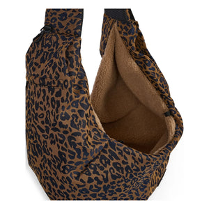 Caramel & Cie - Bolso bandolera Promenade con estampado de perro leopardo | Marrón