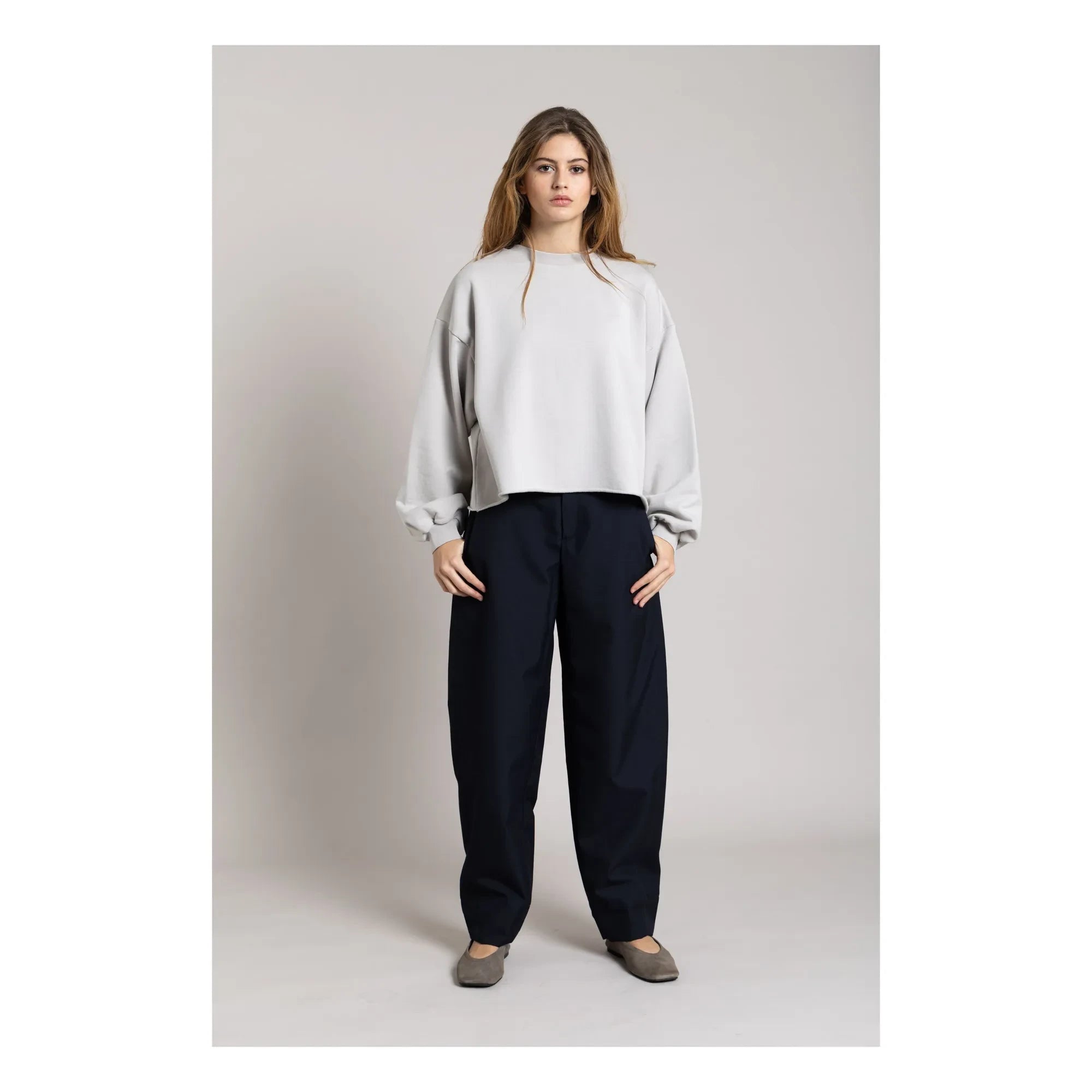 Smallable Woman - Sudadera de algodón orgánico Bria | Gris perla