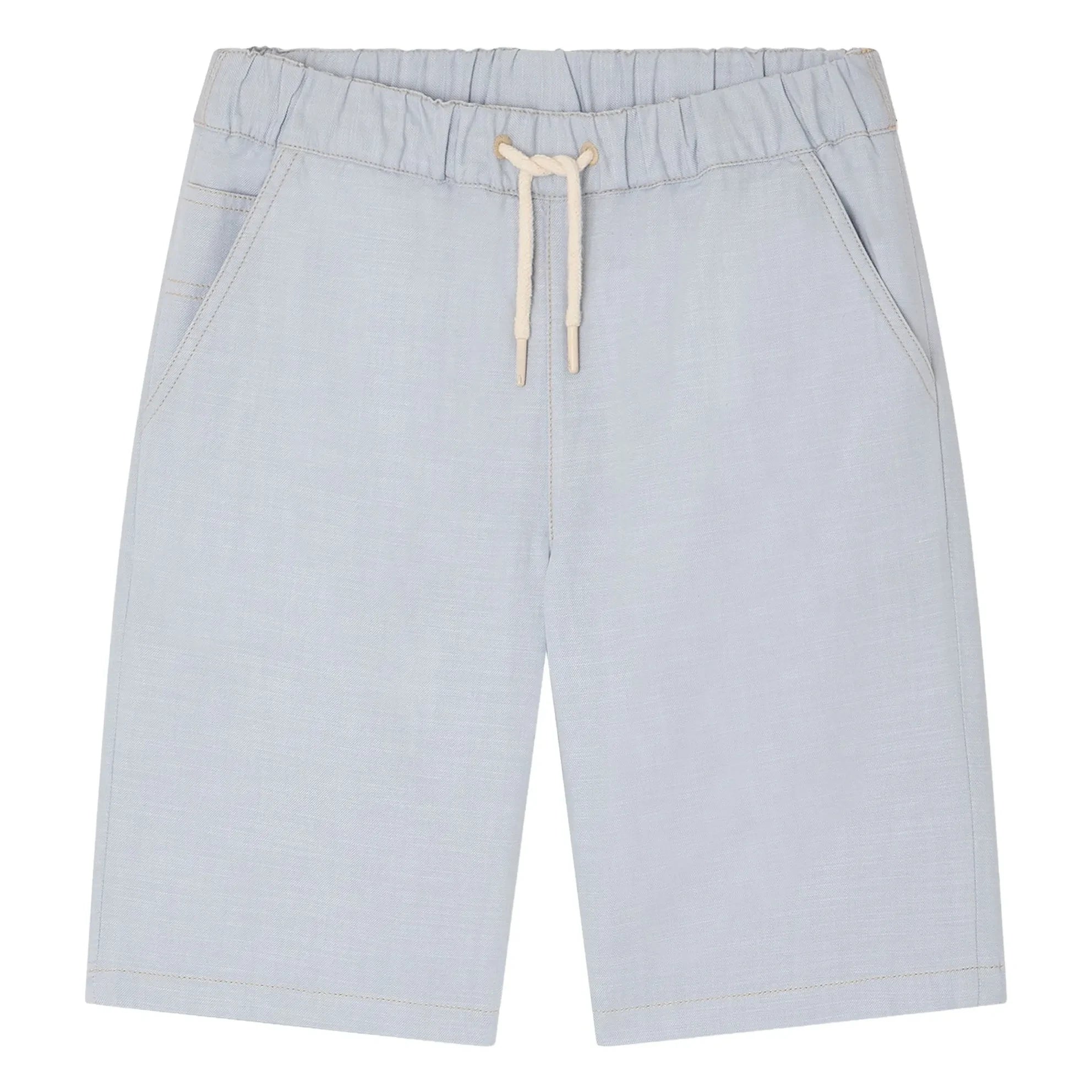 Bonpoint - Elgar Organic Cotton Chambray Shorts | Light blue