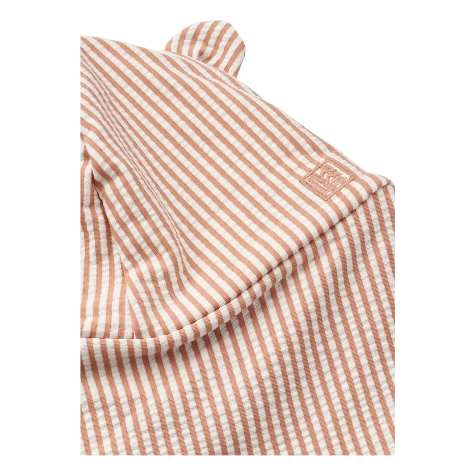 Liewood - Senia Seersucker Gorro de Fibra Reciclada | Terracota