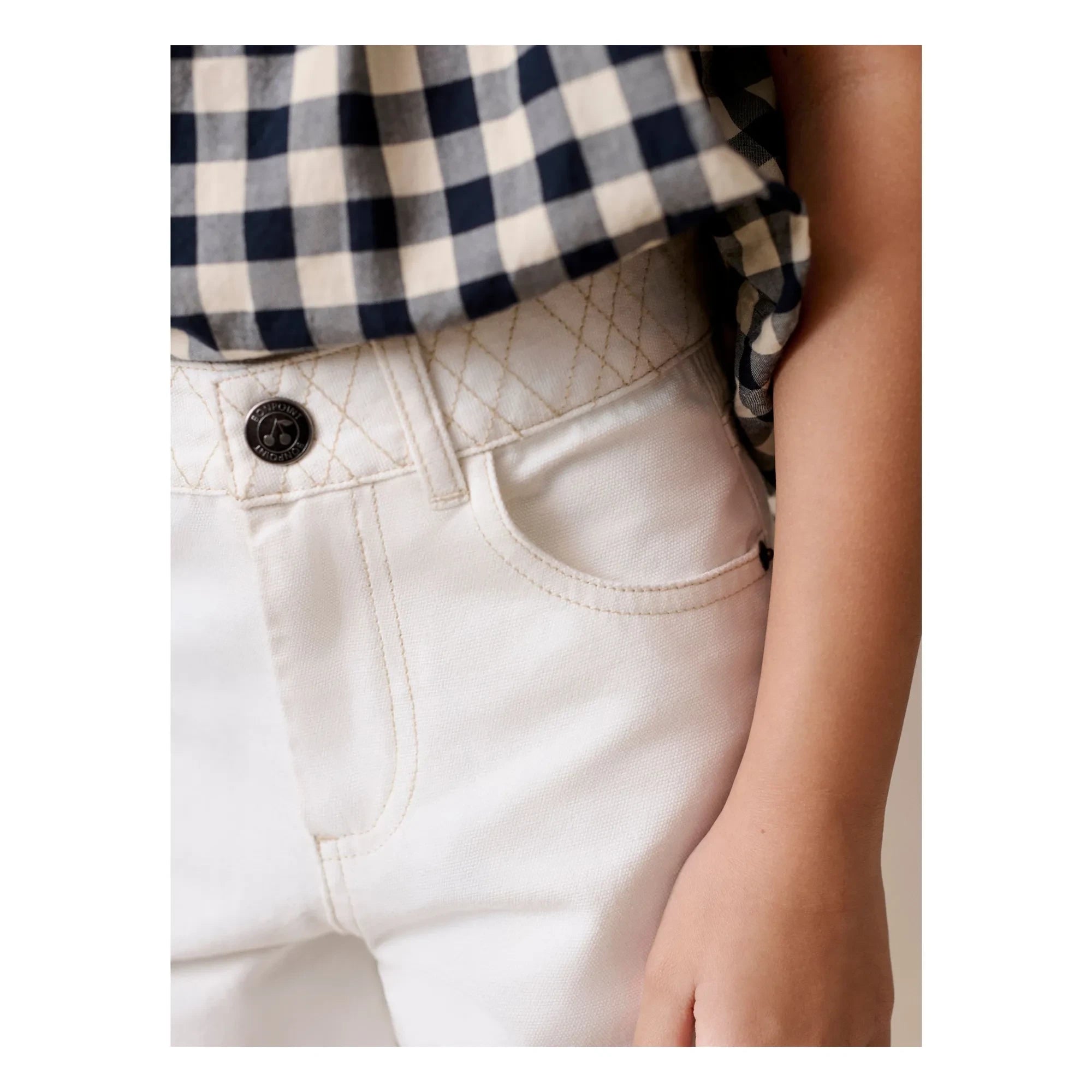 Bonpoint - Pantalones Eloha de algodón orgánico | Blanco