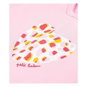 Petit Bateau - Camiseta de Corazones de Algodón Orgánico para Bebé | Rosa