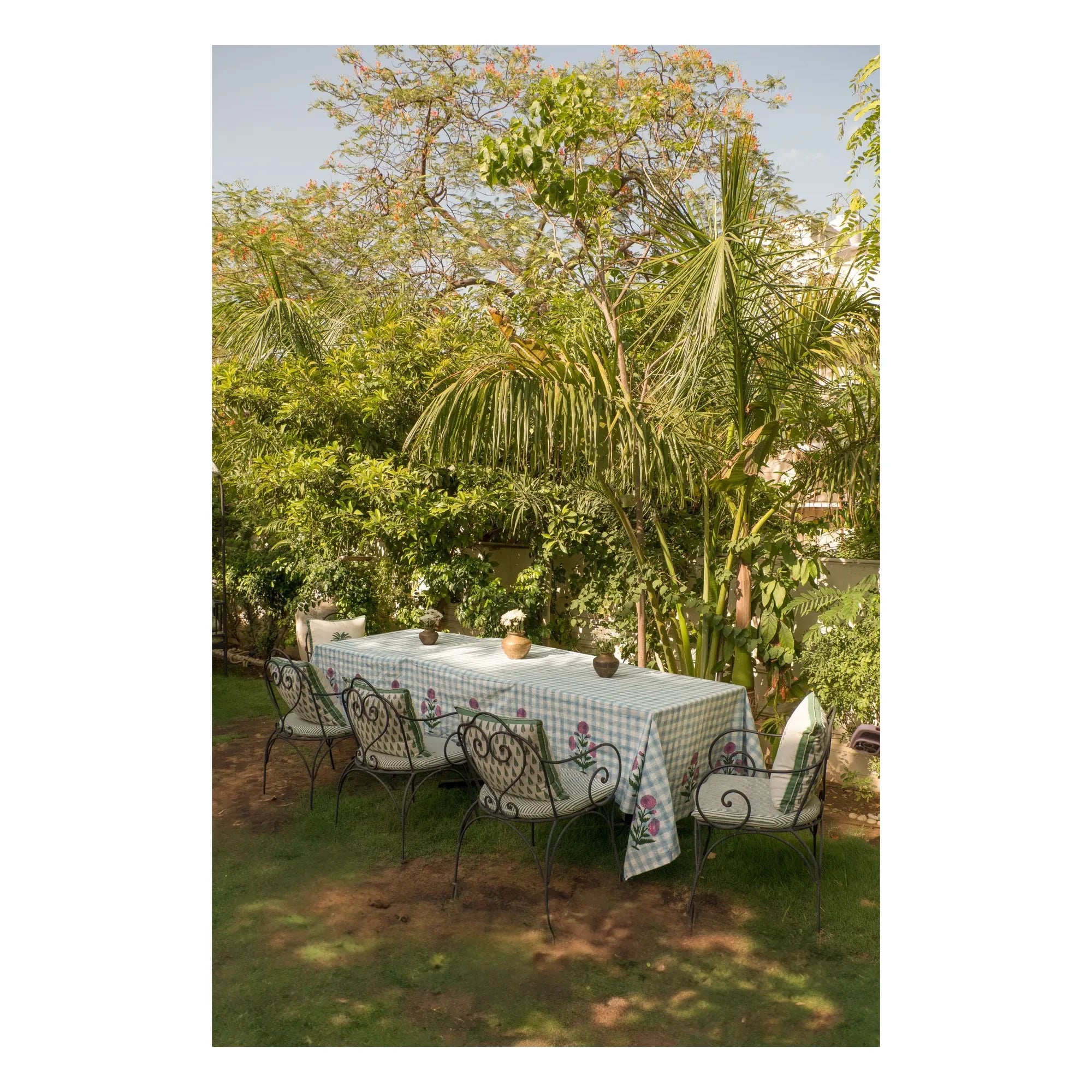 Doing Goods - Mantel de cuadros Iris | Azul