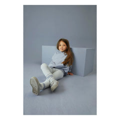 Gray Label - Leggings de algodón orgánico a rayas | Azul hielo