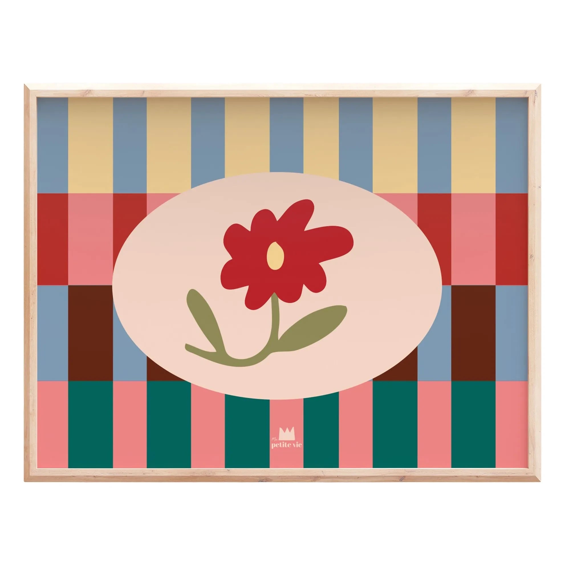 Ma petite vie - Póster floral gráfico