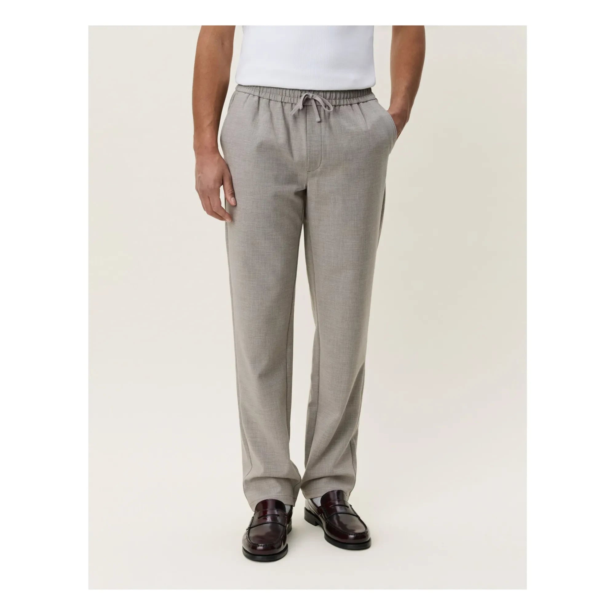 Les Deux - Pantalón mini a cuadros | Beige oscuro