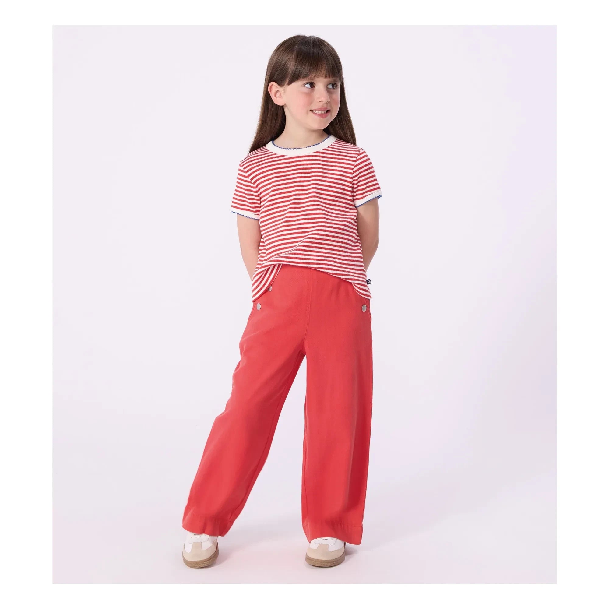 Petit Bateau - Camiseta Acanalada | Rojo