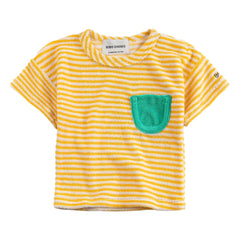 Bobo Choses - Camiseta de algodón orgánico a rayas | Amarillo
