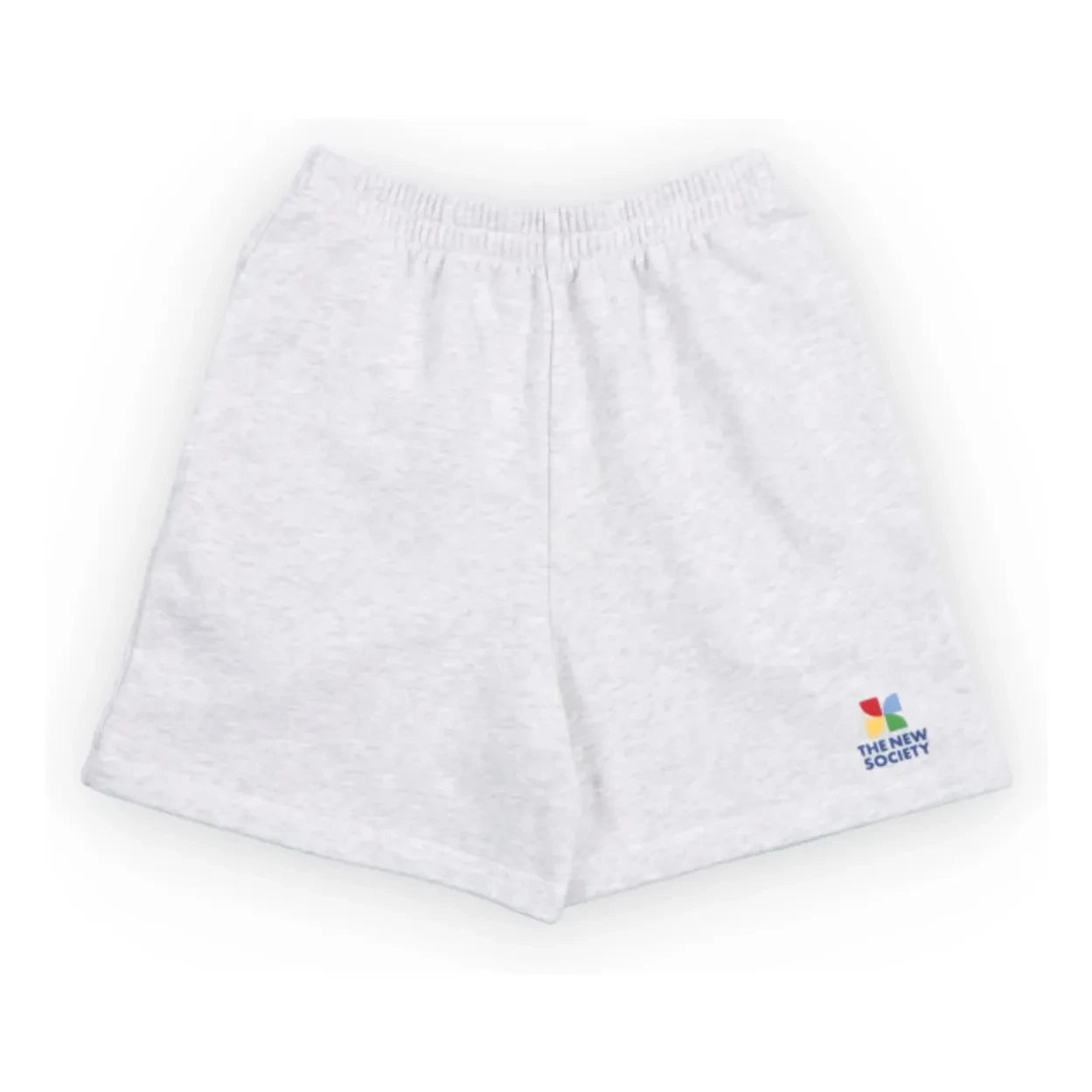 the new society - TNS Logo Jogger Shorts | Gris jaspeado